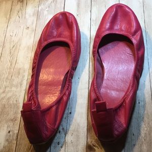 Cole Haan pink ballet leather slip ons shoes